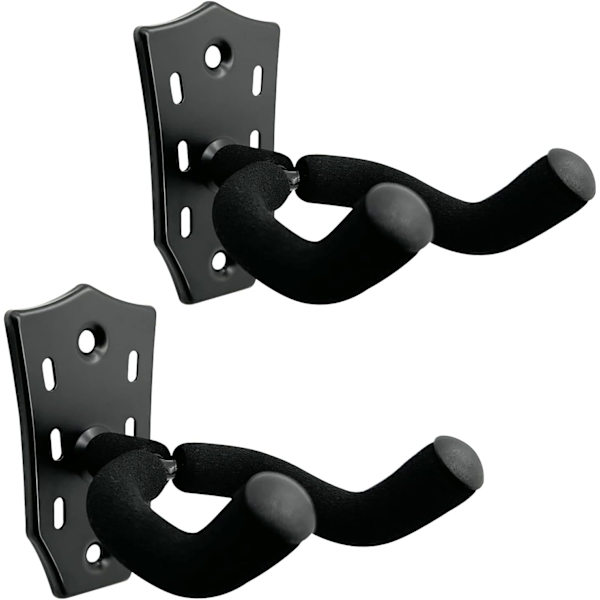 Gitarrväggfäste Hängare 2-Pack, Metallgitarrhängare med Skruvar, Gitarrfäste med Skyddssvamp, Gitarrhållare Stativ Lämplig för Bas/Gitarr