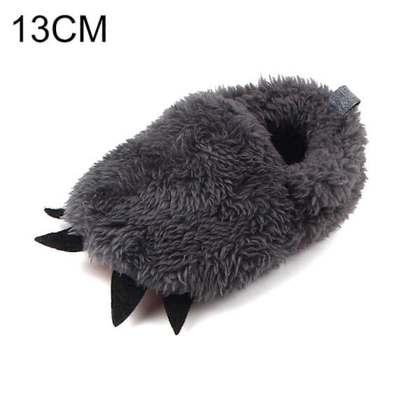 8 Färger Baby Brushy Paw Skor Spädbarn Plysch Inomhus Moccasins Småbarn Vinter Tjockade Varma Skor Gray 13cm