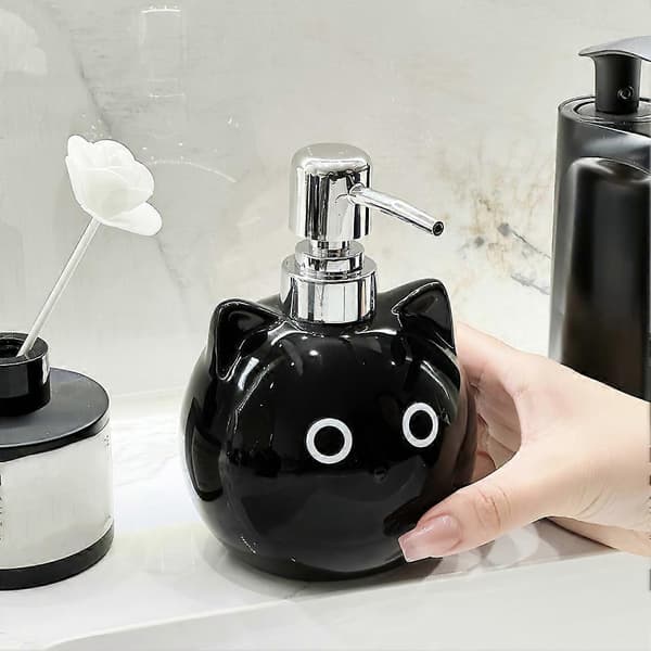 Keramisk såpedispenser for katter, lotion/dusjgeldispenser