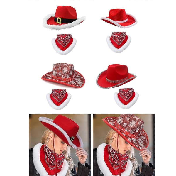 Julbrudhatt och näsduksset för möhippa, bröllop, brudfest, tomtecosplaytillbehör SET2
