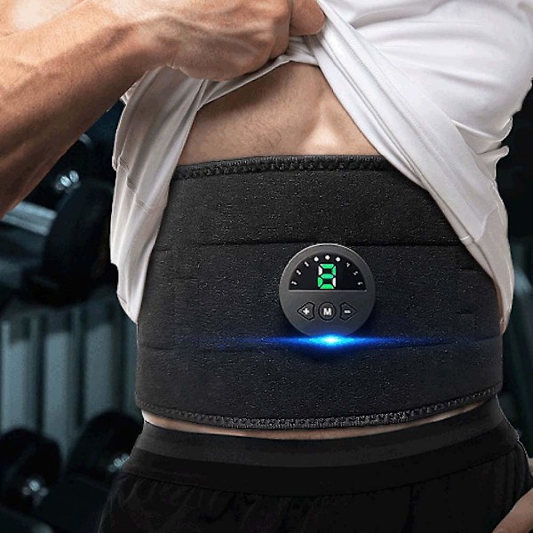 Smart Fitness Massagebälte USB-laddning Magmuskelavslappnande Bälte Justerbar Magmuskelstimulator