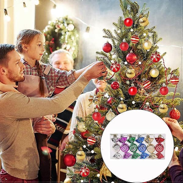 Juletræspynt Julevedhæng Sæt Nytår Er Og Holdbart Letvægts colour