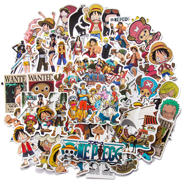 Anime One Piece Luffy Stickers - Perfekt för bärbar dator, motorcykel, skateboard, dator, mobiltelefon - Tecknad leksaksinspirerade dekaler