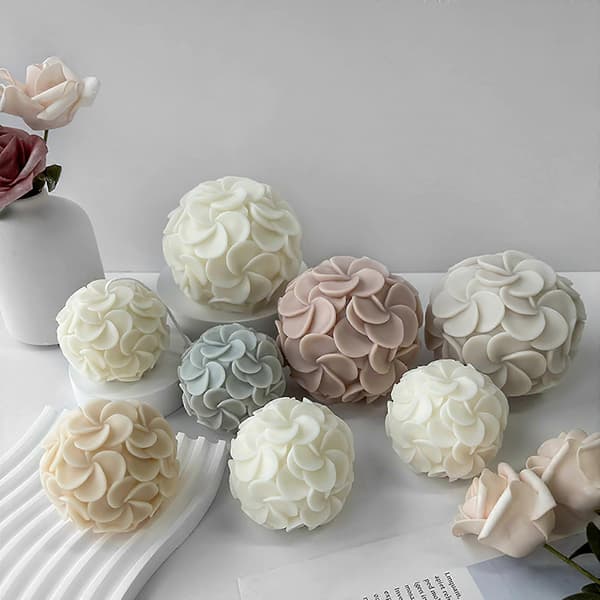 Silikon tvålform Silikon ljusformar Hortensia blomform lermögel Silikon tvålformar Silikonmaterial S