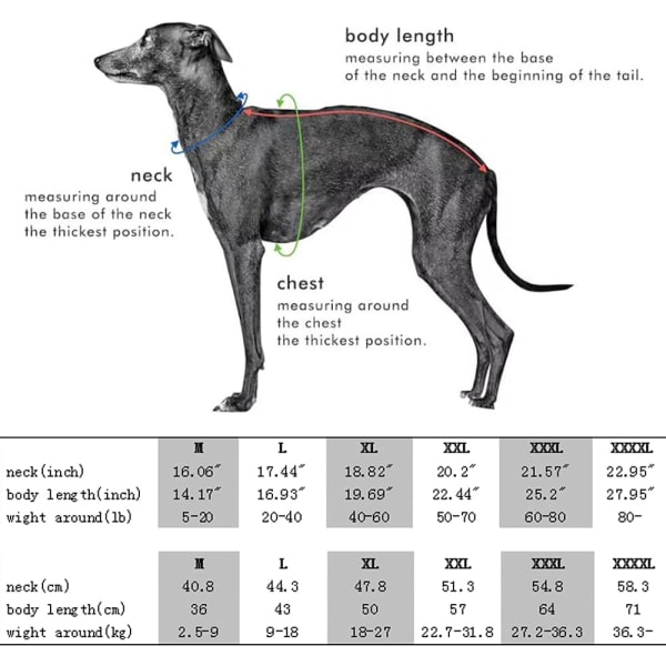 Hundpyjamas Medium Large Dog Paw Printed Greyhound Pyjamas Jumpsuit Body - Medium