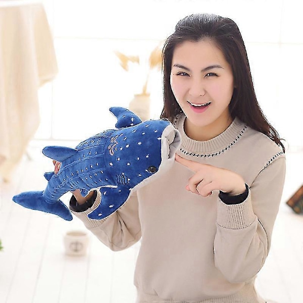 150 cm Stor Myk Hai Plysj Leke Stor Kreativ Blå Hval Utstoppet Myk Hai Sjøfisk Plysjpute Nydelig Barn Baby Dukke Pink 50cm