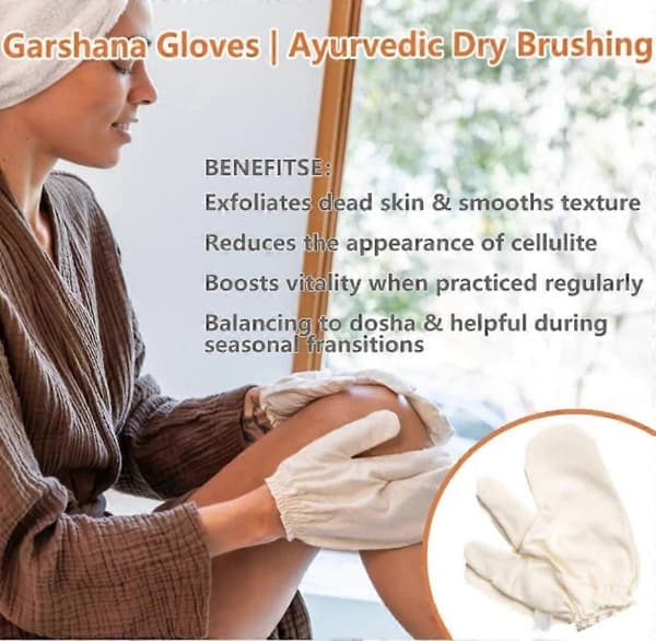 Garshana-handsker rå silke massagehandsker ayurvedisk massage