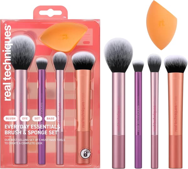 REAL TECHNIQUES Everyday Essentials Makeupbørster og Svampesæt til Ansigtet 5