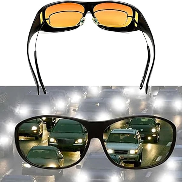 Glasögon för strålkastare med Glarecut-teknik (Kör säkert på natten), Unisex nattkörningsglasögon antireflex