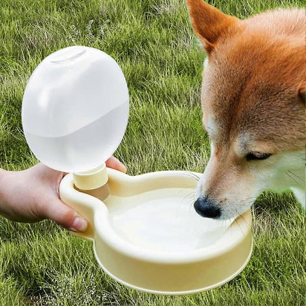 Kompakt silikoneforseglet vandflaske til hunde S White