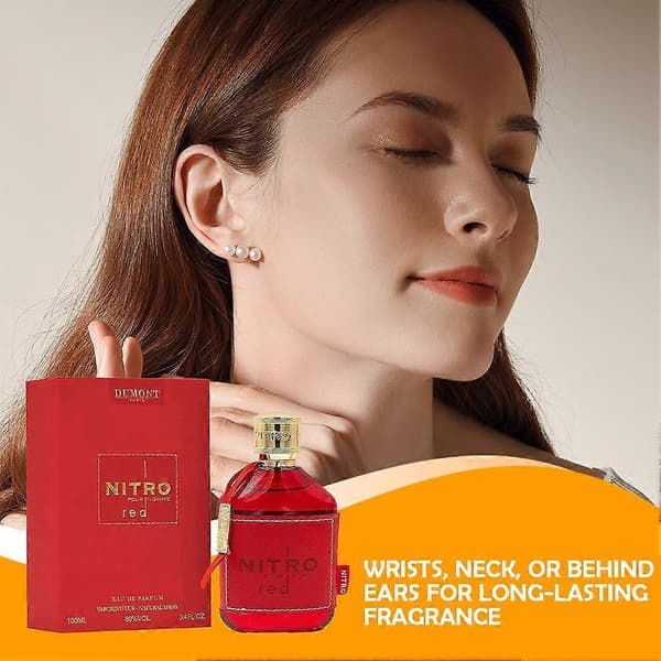 Dumont Nitro Red Parfym 100ml Arabisk Dubai Långvarig Röd Flaska