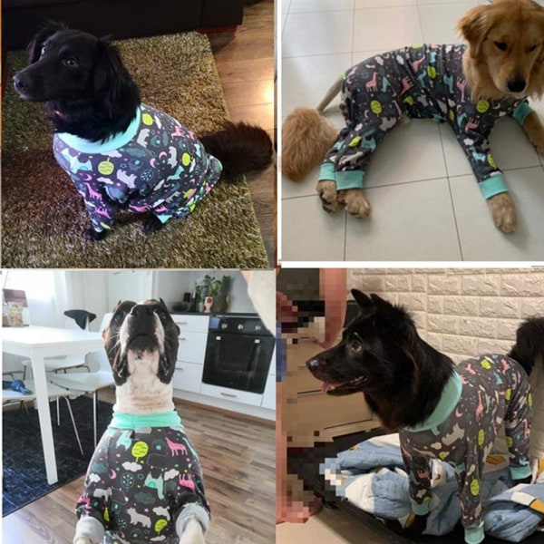 Hundpyjamas Jumpsuit ,Lätt hund Pjs Kläder Kläder Onesies, Skjorta för stora hundar efter operation-34