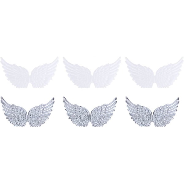 3D Vinge Patch Klesmerke 13.5CM DIY Håndverk Dekorasjon (Hvit) 12 Stykker COLOR3