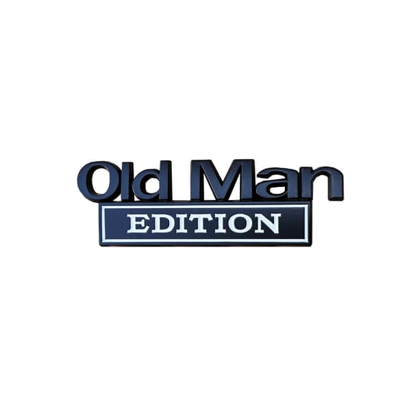 1 stk. Represent Old Man Edition Bilemblem Universel pasform biltilbehør til alle køretøjer Sort Hvid
