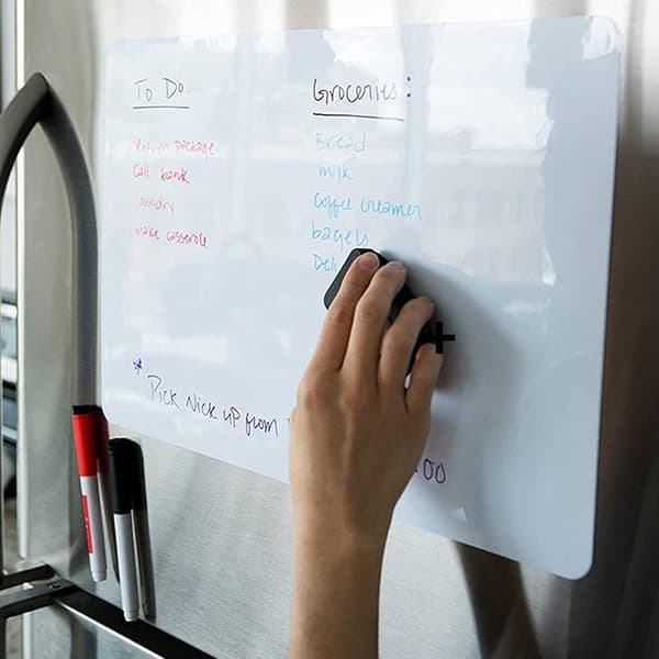 Magnetic Whiteboard with Pens and Eraser Multicolor Multicolor multifärg