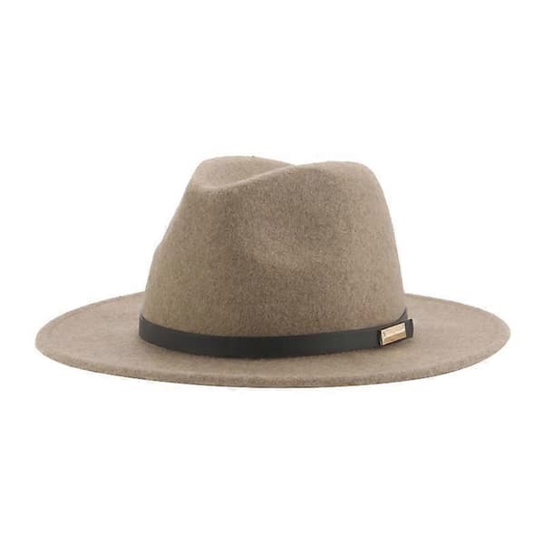 Hatte til kvinder 100% uld Fedoras Vinter Damehat Grå Sort Luksus Bryllupsfest Tophat Herrehatte Pamelas Y Tocados Para Bodas