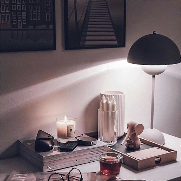 LED-bordlampa med touch-knapp, laddningsbar, blomknopp-svampdesign, för vardagsrum, skrivbord, nattduksbord, G