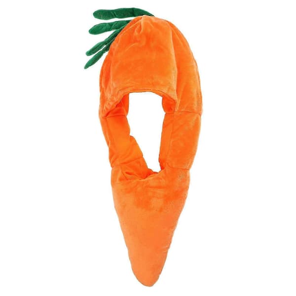 Nyhed Kostume Hat Sjov Gulerod Grøntsag Hat til Cosplay Halloween Temafester