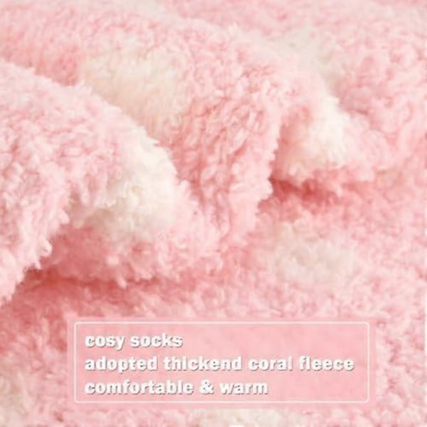 colornival Fluffy Socks Julesokker Hyggelige Hjemmesko Termiske Sengesokker Søde Varme Behagelige Vintersovesokker Multipack Fuzzy Fleece Sokker til Kvinder