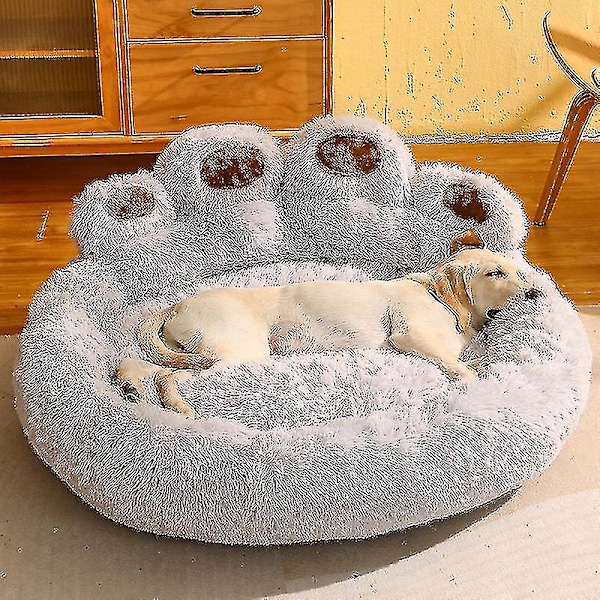 Hundekatteseng Blød Pude Dyreseng Blød Hyggelig Kæledyrs Blød Fleece Fluffy Pude Sofa brown 2XL Bearing 50kg