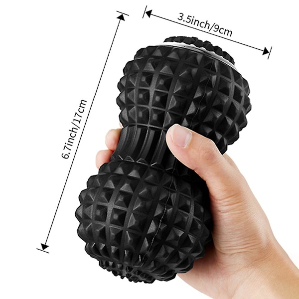 Peanut-formet Elektrisk Rullemassager 4 Gear Justerbar Muskelmassager til Hjemmet Black