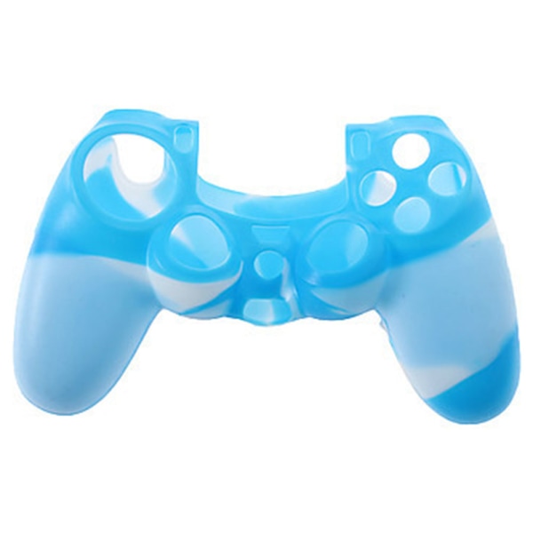 Controller Skin Grip Cover Cover Protective Soft Silicone Rubber Case-Light blue and white camouflage