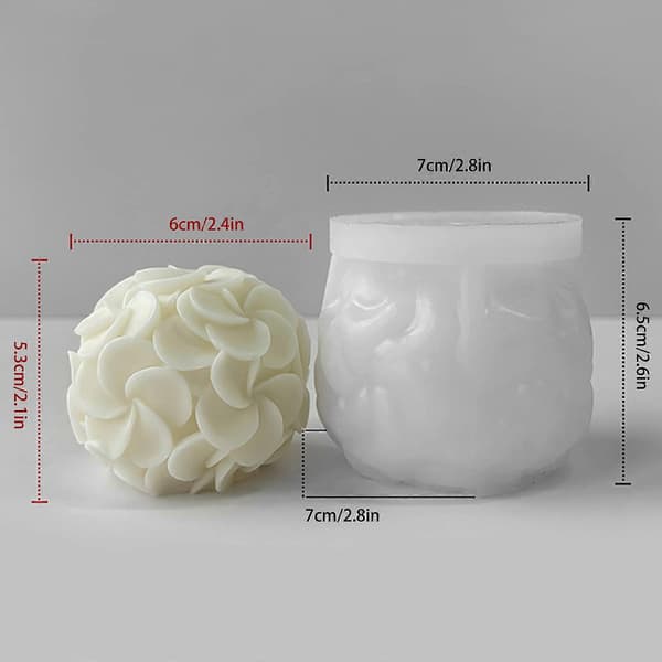 Silikon tvålform Silikon ljusformar Hortensia blomform lermögel Silikon tvålformar Silikonmaterial S