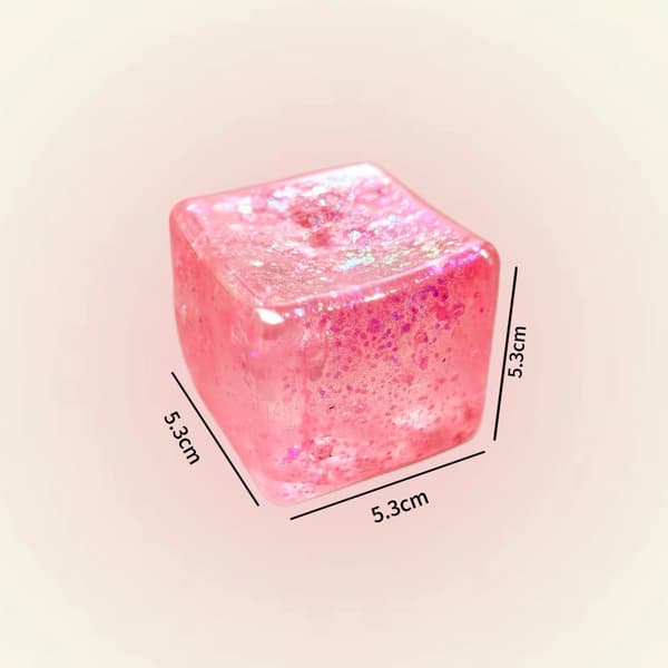 Aurora Ice Cube Squishy Toy – Tøybar Klemme Stresslindrende Sensorisk Leke Violet