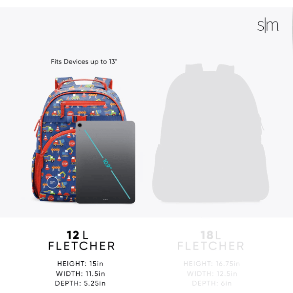 Simple Modern Toddler Backpack for School Boys | Kindergarten Elementary Kids Backpack | Fletcher Collection | Kids - Medium (15\" tall) Solar System