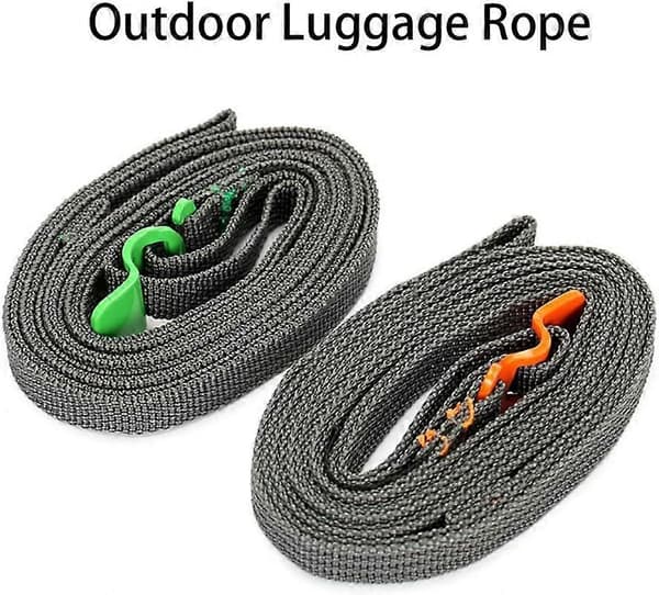 Bagagestropper Kraftig Polypropylen Webbing med Rustfri Krog til Udendørs Sport Grøn