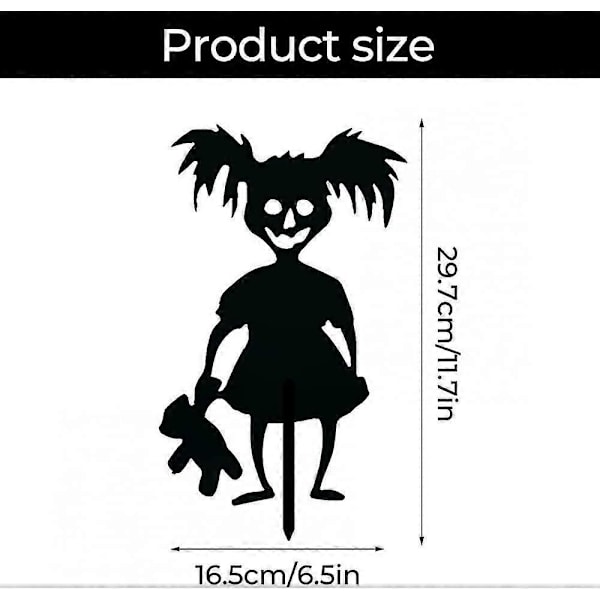 Halloween-koriste ulkokoriste, Lasten haamu metallitaide piha kyltit panokset Pelottava Halloween-koriste ulkokoristeet 4pcs