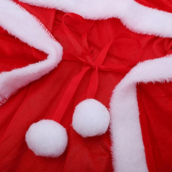 Rød julekappe med hætte til dekoration, julemandskostume