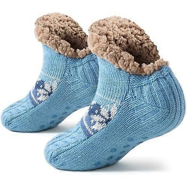 Niorasen Myke Tøffelsokker for Kvinner, Varme og Behagelige Sengesokker, Tykke Fuzzy Vintersokker Tøffelsokker med Grips, Sklisikre One Size Gaver Jul