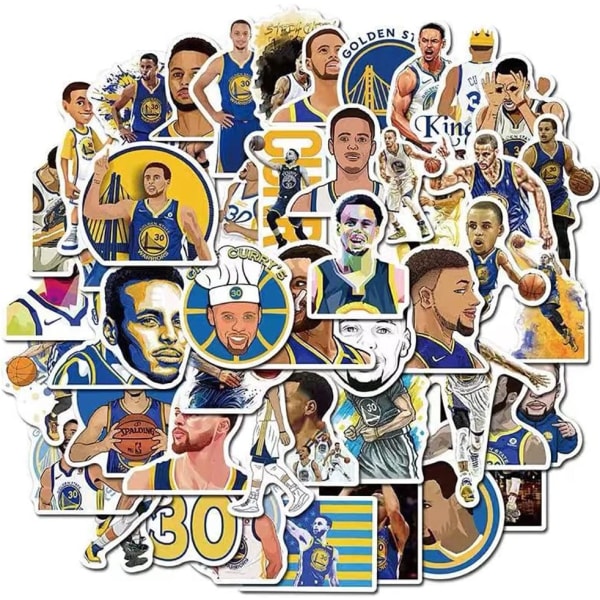 Basketball Star Stickers Curry Sticker Small Decals |50 Pcs| for Hydro Flasks Laptop Phone Case Computer Water Bottle…