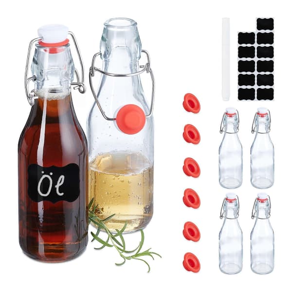250 ml beger med klemmerlokk i 6-pakning