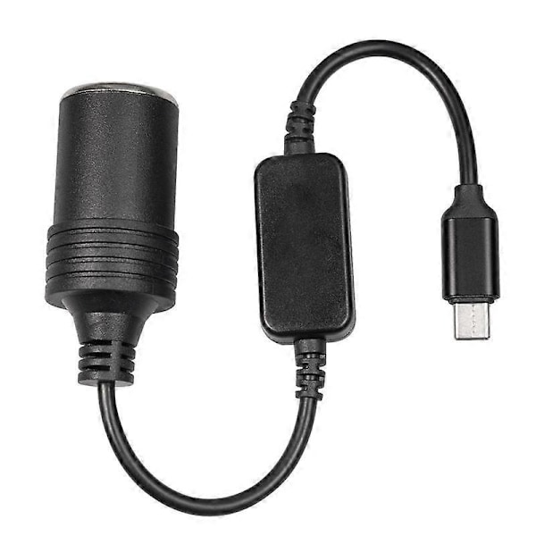 1 st USB-C 5V till 12V Tändaruttag USB Han till Hon Tändaradapter Konverterare Bilde elektronik AC