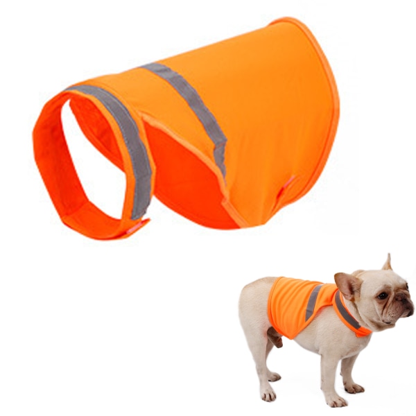 Dog Jacket High Visibility Safety Reflective Dog Vest For Small Medium Large Dogs-Orange S