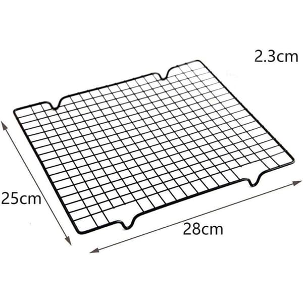 Stainless Steel Baking Cooling Rack, Rectangular Cake Rack, Non-Stick Rack/Cooling Grate and Oven Cooking for Biscuits Cakes B, 2 Pieces