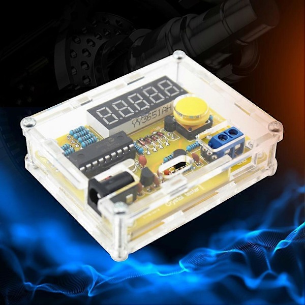 1Hz-50MHz Frekvenstæller Modul Krystal Oscillator Tester Modul DIY Kit med Gul Kasse