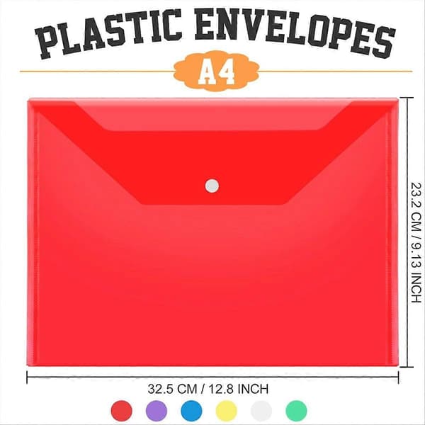 24-pack plastkuvert med snäppstängning, plastmappar