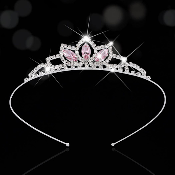 Princess Silver Tiara and Crown Rosa Crystal Tiaras Girls Pageant