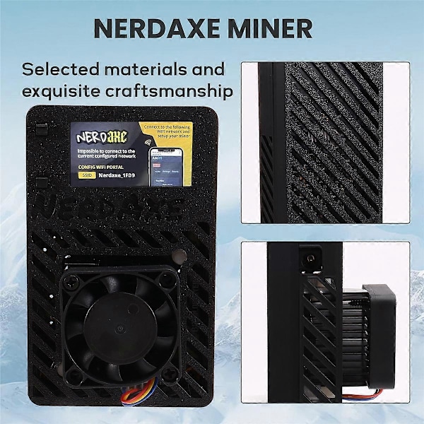 NerdAxe NerdMiner Miner 500Gh/S BM1366 ASIC Chip Bitaxe Lottery Mining Miner Solo Lottery BTC Miner
