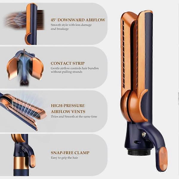 Rund Volymborste Luftflödesfäste för Airwrap Styler HS01 HS05 HS08 Hårtork Diffusormunstycke A