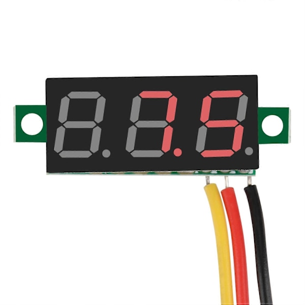 1 stk. Digital 0,28″LED Display Voltmeter DC Strømmåler Panel 0~100V (Rød)
