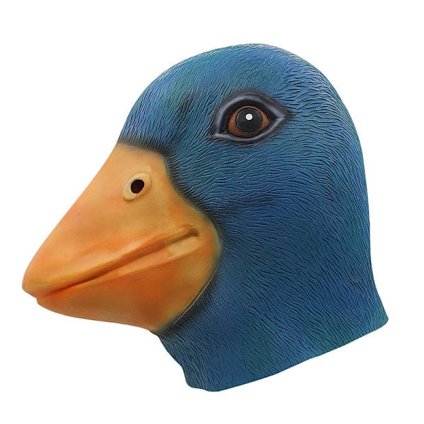 Andmask Halloween Djur Deluxe Mask Latex Tema Gul Med Mask Little yellow duck 3