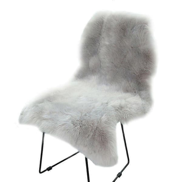 Tæppe Faux Lammeskind Blødt Fluffy Gråt