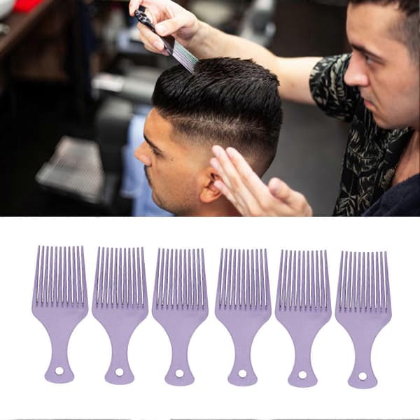 10 st. bredtandad kam för lockigt hår med ergonomiskt grepp, resevänlig för utredning och styling