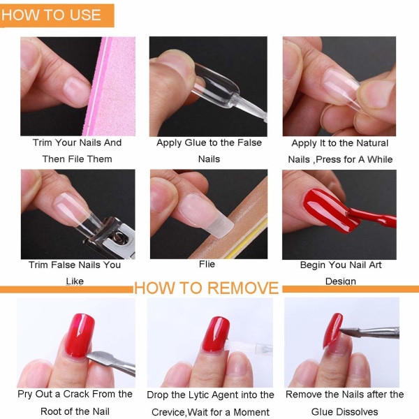 Nail art sömlös nagelfilm genomskinlig färg (hel och halv dual-use nagel) makeup