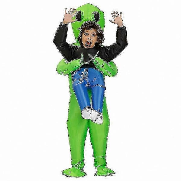 Oppusteligt rumvæsenkostume til Halloweenfest