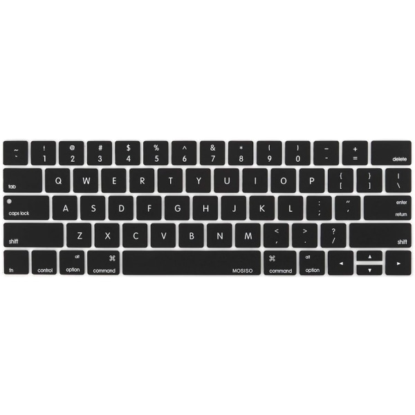 Ultratunnt tangentbordsskydd kompatibelt med MacBook Pro-Black